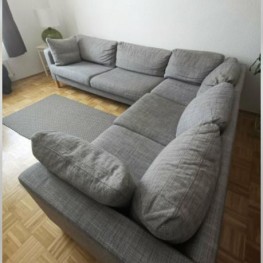 Graues Eck-Sofa 
