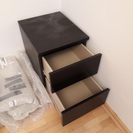 zwei kleine Ikea Schubladenschränke / Kommoden, schwarz 2