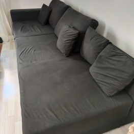 Schwarze Couch (3er) 1