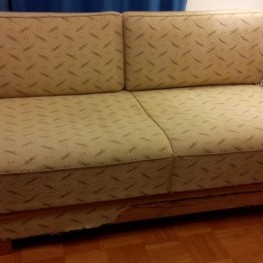 50er Jahre Sofa, 2-Sitzer, seitlich ausziehbar zur Liege
