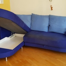 Sofa mit Schlaffunktion, blau 1