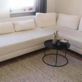Weiße Eckcouch / Sofa / Couch 