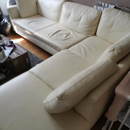 Couch (weiß / Creme) 