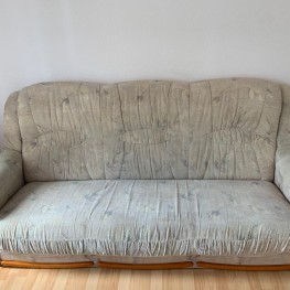 Sofa mit Bettfunktion + 2 Sessel
