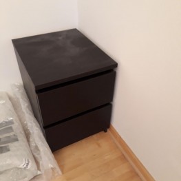 zwei kleine Ikea Schubladenschränke / Kommoden, schwarz 1