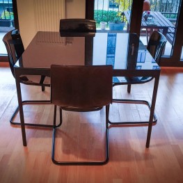 Ikea Norrsten Dining Table and 4 Tobias Chairs.