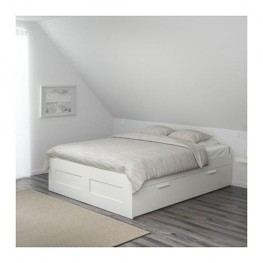 IKEA Brimes Bett 160cm weiß zu verschenken