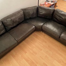 Leder Eck-Garnitur / Sofa / Couch  zu verschenken