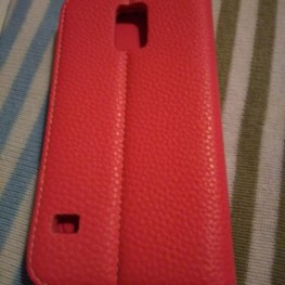 Handyhülle Lederimitat pink Samsung S 5 1