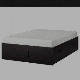 Brimnes Ikea Bett Schwarz 1,40 oder 1,60