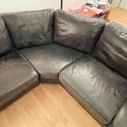 Leder Eck-Garnitur / Sofa / Couch  zu verschenken 1