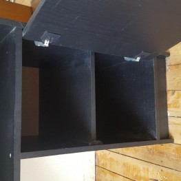 Schreibtisch schwarz (126x55x75cm) 2