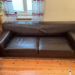 Couch Sofa in braunem Leder 2 Sitzer