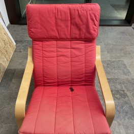 Ikea Poang armchair in red