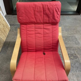 Ikea Poang armchair in red 1