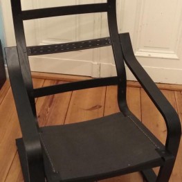 Ikea Poäng Schwinger Sessel, schwarz 1