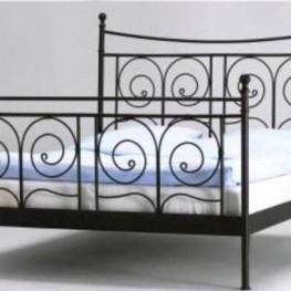 Metall Bett von Ikea NORESUND 140x200 inkl. Matratze 1