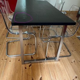 Ikea black table (150x75) 1