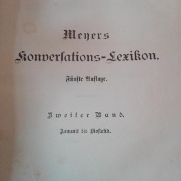 Meyers Konversationslexikon aus 1893 Prachtausgabe 1