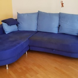 Sofa mit Schlaffunktion, blau