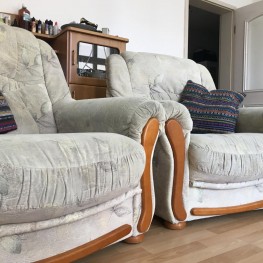Sofa mit Bettfunktion + 2 Sessel 2