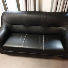 Sofa (schwarze Lederoptik // black leather look)