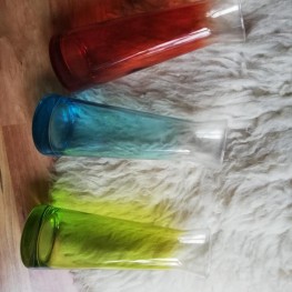 3 Vasen, 3 Farben, Glas