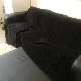 Schwarzes 3er Sofa  2