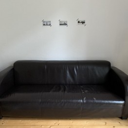 Couch Kunstleder braun