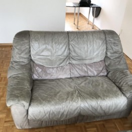 Leder Garnitur 3er und 2er Sofa/Couch  1