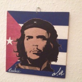 Pinnwand-Weltkarte / Whiteboard / Che Guevara 1