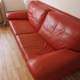 Rote Ledercouch COUCH SOFA 1