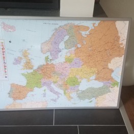 Pinnwand aus Kork mit Aufdurck Europa-Karte