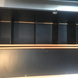 Büroaktenschränke mit Fachböden aus Holz Schwarz  1