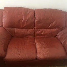 Sofa 2-Sitzer Echt-Leder