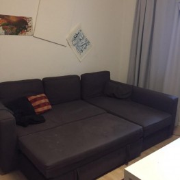Sofa mit Schlaffunktion und Bettkasten / Couch with bed and storage  + Tisch