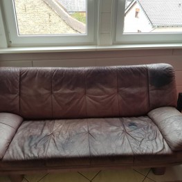 2 Leder Sofas / Couch 1