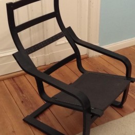Ikea Poäng Schwinger Sessel, schwarz