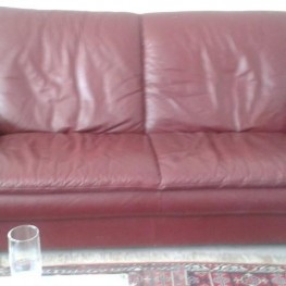 Leder-Couch-Garnitur