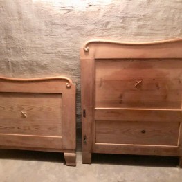 2 solid pine single beds