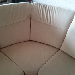 Sofa/Couch Rundecke Beige hell 2