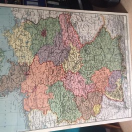 Historische Landkarte Deutschland auf Styropor
